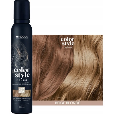 INDOLA Tónovací pěna Color Style Mousse 3v1 Perlově Béžová 200 ml