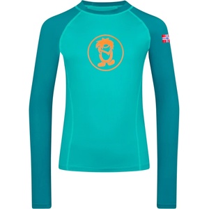Trollkids Детска плажна тениска от ликра Trollkids Kid's Kvalvika Shirt Sport shirt - Sea Green / Lagoon Green - размер 92 (EU) (704-1802-1111)