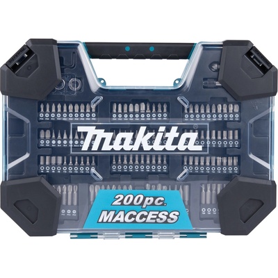 Makita Комплект битове и свредла makita 200 броя в пластмасова кутия e-22610 (e-22610)
