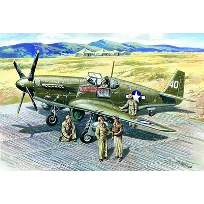 ICM P-51B Mustang w/personnel 1:48