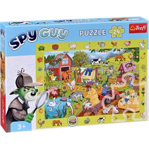 Trefl Пъзел Trefl от 24 части - Spy Guy, във фермата (15589) - baby