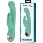 Boss of Toys Pretty Love Lamar Rechargeable Silicone Dual Action Vibrator Green