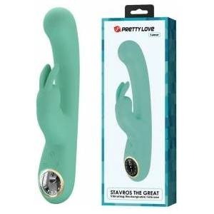Boss of Toys Pretty Love Lamar Rechargeable Silicone Dual Action Vibrator Green