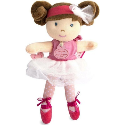 Doudou Julijou mini baletka "Les Tutus" 23 cm bílo-růžové šaty