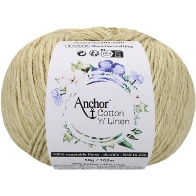 Anchor Cotton 'n' Linen 00026 Pistachio Плетене на една кука прежда (4680004-00026)