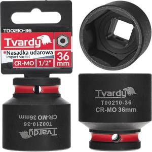 Tvardy Ударна вложка 1/2" 6-стенна 36mm CR-MO 82240 (T00210-36)