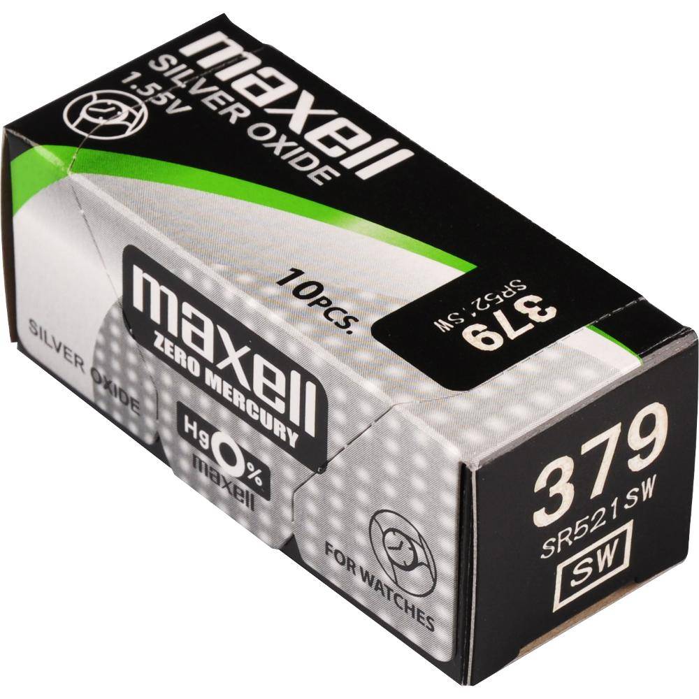 4x Maxell Uhrenbatterien SR63 / SR521SW – 1,55V Silberoxid-Knopfzellen, Für Viele Uhren