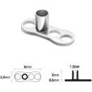 Šperky4U Kompletní microdermal piercing čirý zirkon MD030C-03