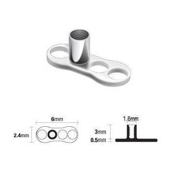 Šperky4U Kompletní microdermal piercing čirý zirkon MD030C-03