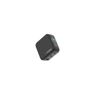 Verbatim Mini GaN 100W šedá / Cestovní nabíjecí adaptér / 2x USB-C / 1x USB-A / displej (30239)
