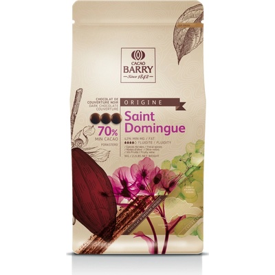 Callebaut Cacao Barry SAINT DOMINGUE Origin couverture hořká 70% 1 kg
