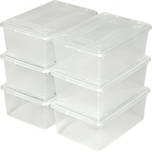 Tectake 402005 Úložné boxy plastové krabice sada 12 dílná umělá hmota 6,4 L