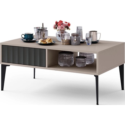 Конферентна маса ronja с чекмедже, таупе/черна (mz0047)