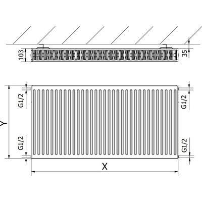 Mexen C22 W422-060-070-66 600 mm x 700 mm antracit