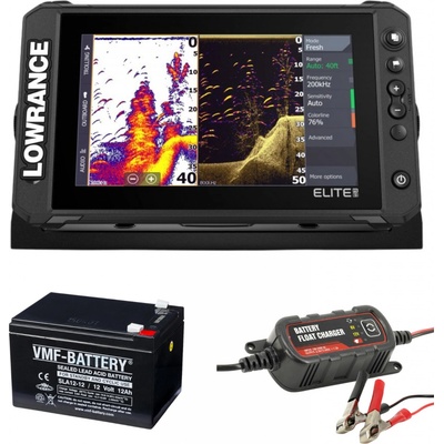 Lowrance Elite FS 7 Active Imaging 3V1 + Baterie 12Ah + Nabíječka 1,2A