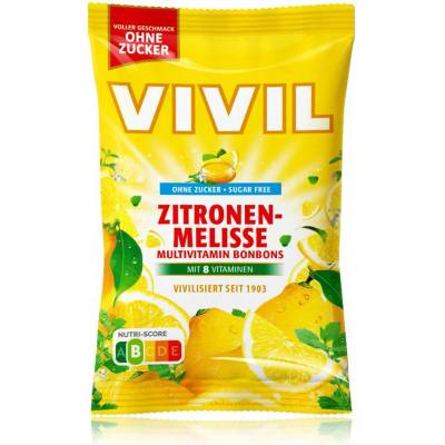 Vivil Citronové multivitaminové bonbóny bez cukru 120 g