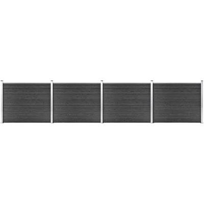 vidaXL Set plotového dílce WPC 699 x 146 cm šedý
