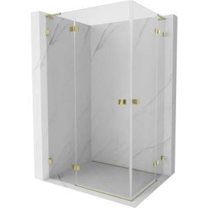 Mexen Lunar L Duo лява врата за душ кабина 95 x 90 см, прозрачна, златна - 834L-095L-090P-50-00 (834L-095L-090P-50-00)