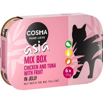 Cosma Комбинирана пробна опаковка Cosma Asia в желе - 6 x 170 г Fruits (3 вида)