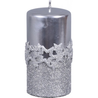 Ceramicus ICE STAR VALEC vánoční d7x14cm stříbrná