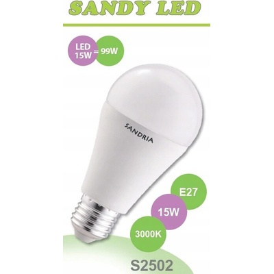 Sandria LED žiarovka SANDY LED S1376 E27 15W teplá biela