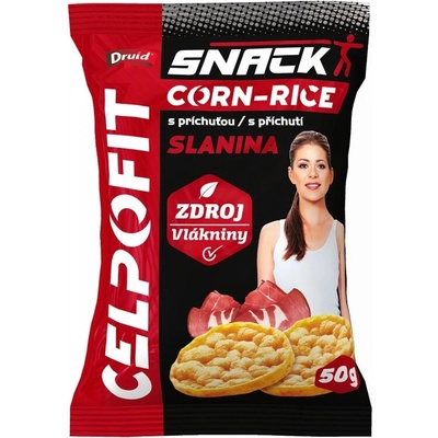 Celpo Fit Snack kukurično-ryžový s príchuťou slanina 50 g
