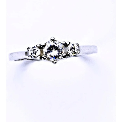 Čištín Stříbrný zásnubní se zirkony,0 T 1264