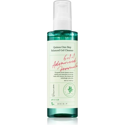 AXIS-Y 6+1+1 Advanced Formula Quinoa One-Step Balanced Gel Cleanser почистващ и премахващ грима гел за чувствителна кожа на лицето 180ml