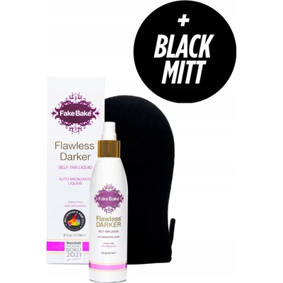 Fake Bake, Flawless Darker Self-Tanner Tekutý samoopalovací přípravek 177ml + rukavice