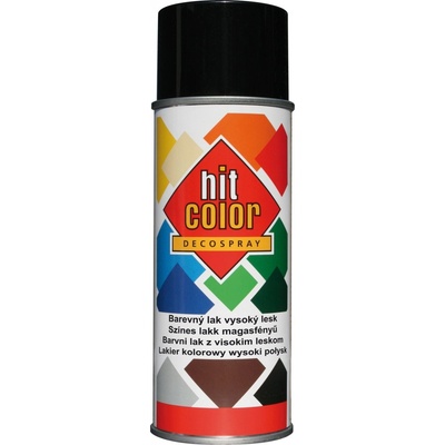 hitcolor Barva lesklá 400 ml černá