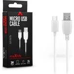 Maxlife TF-0077 3 м USB-microUSB бял кабел за данни и зареждане (TF-0077)