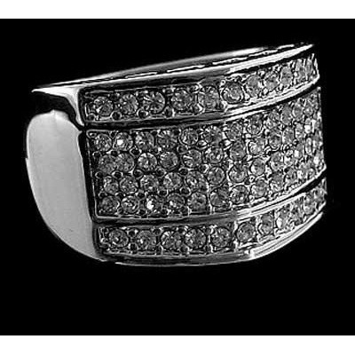 Blingstar Prsten Diamond Silver LUXURY R89 zirkony kostka