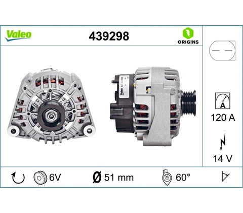 Alternátor VALEO 439298