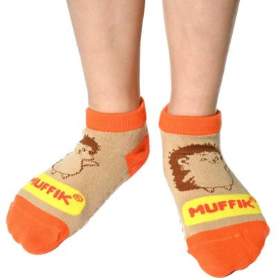 MUFFIK bavlněné ponožky protiskluzové béžové