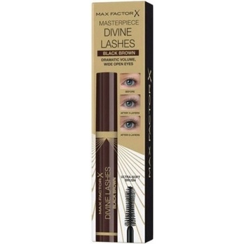 Max Factor Divine Lashes riasenka pre natočenie o oddelenie rias 002 Black Brown 8 ml