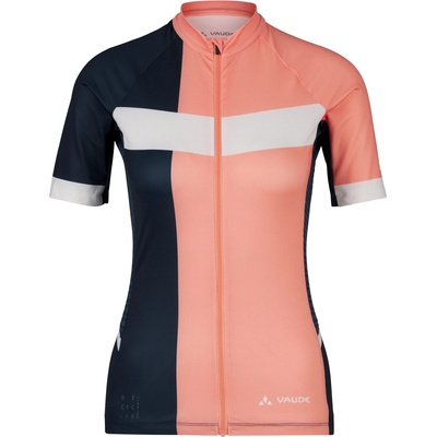 Vaude Дамска фланелка с къс ръкав за колоездене Vaude Women's Posta FZ Tricot Cycling jersey - Peach - размер 38 (EU) (156-3152-0112)
