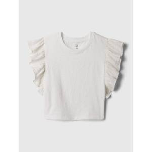GAP Бебешки кроп топ с волани GAP GAP | Byal | Момичешки | 2 години