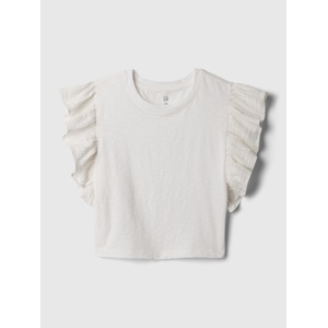 GAP Бебешки кроп топ с волани GAP GAP | Byal | Момичешки | 2 години