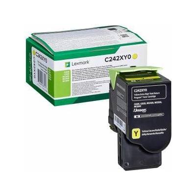 Lexmark Тонер касета Lexmark C242XY0 Yellow, Extra High, Yield Return Programme, 3 500 страници, Жълт, C242XY0