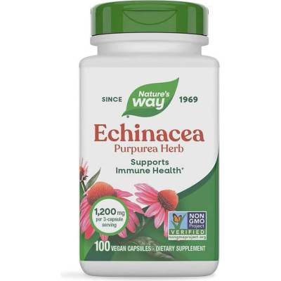 Nature's Way Echinacea Purpurea Herb, 400 mg, 100 капсули, Nature's Way (12400)