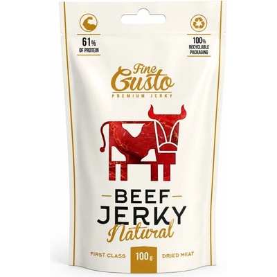 Fine Gusto sušené maso Beef Jerky Natural 100 g