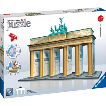 Ravensburger 3D Пъзел Ravensburger от 324 части - Бранденбургската врата, Берлин 3D (12551)