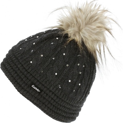 EISBAR SITA LUX CRYSTAL with Faux Fur Pompon Winter Merino Wool Sports Ski Hat e