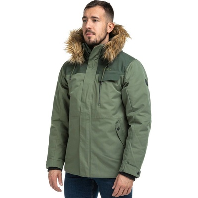 Kilpi Зелено мъжко зимно яке с изкуствена кожа Kilpi ALPHA Kilpi | Zelen | МЪЖЕ | XS