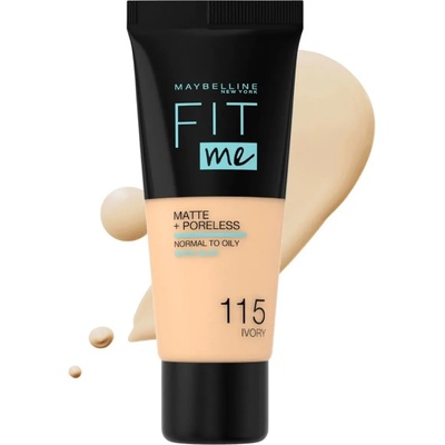 Maybelline New York Maybelline Фон дьо тен Fit Me Matte, 115 Ivory, 30 ml