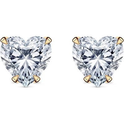 SAVICKI Обеци Share Your Love: злато, лабораторни диаманти с шлифовка "сърце