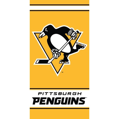 TipTrade Plážová osuška Pittsburgh Penguins II. jakost žlutá 70 x 140 cm