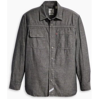Image 1 of Levi's Men's Auburn Worker Chambray Long-Sleeve Denim Shirt - Riley Black