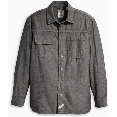 Levi's Men's Auburn Worker Chambray Long-Sleeve Denim Shirt - Riley Black