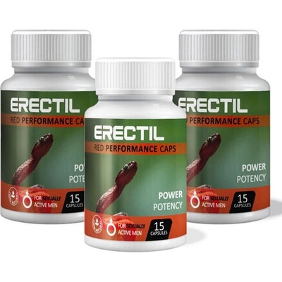3 x Еректил - Erectil 15 капсули за ерекция 3x15